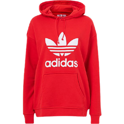 Adidas Women's Adicolor Trefoil Hoodie - Red