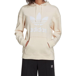 Adidas Women's Adicolor Trefoil Hoodie - Wonder White