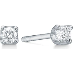Mads Z Crown Earrings (0.18ct) - White Gold/Diamond
