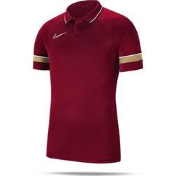 NIKE Academy 21 Performance Polo Shirt Kids - Team Red/White/Jersey Gold