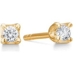 Mads Z Crown Earrings (0.09ct) - Gold/Diamond