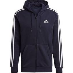 Adidas Essentials Fleece 3 Stripes Full Zip Hoodie Men - Legend Ink