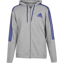 Adidas Essentials Fleece 3 Stripes Full Zip Hoodie Men - Mid Grey/Black