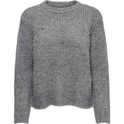 Only Fiona L/S Pullover Knt - Grey