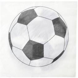 Voetbal thema feest servetten 20x stuks 33 x 33 cm papier EK/WK themafeest