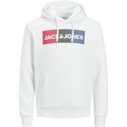 Jack & Jones Logo Decorated Hoodie - White