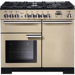 Rangemaster Professional Deluxe PDL100DFFCR/C 100cm Dual Fuel Beige, Black