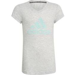 adidas Must Haves T-shirt Kids - White Melange/Clear Mint