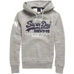 Superdry Original & Vintage Logo Hoodie - Grey Marl