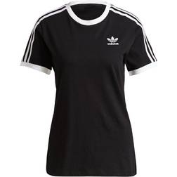 Adidas Camiseta 3 Bandas Mujer Negro