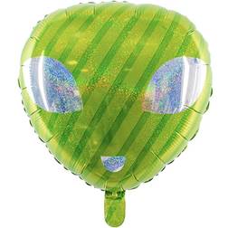 PartyDeco Foil Ballons UFO Green