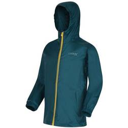 Regatta Kid's Pack It Lightweight Waterproof Hooded Packaway Jacket - Deep Teal