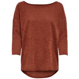 Only Oversize 3/4 Sleeved Top - Red/Picante