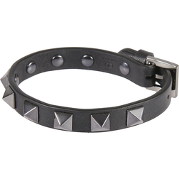 Valentino Rockstud Bracelet - Black/Silver