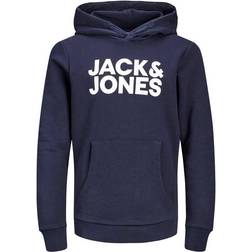 Jack & Jones Corp Logo Hoodie Navy/Wit