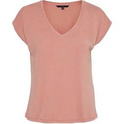 Vero Moda V-neck Short Sleeved Top - Pink/Old Rose