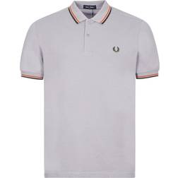 Fred Perry Twin Tipped Polo Shirt - 50'S Silver/Rust/Hunting Green