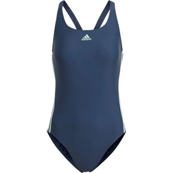 Adidas Women's SH3.RO Classic 3-Stripes Swimsuit - Crew Navy/Clear Mint