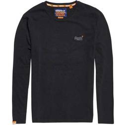 Superdry Organic Cotton with Embroidery from the Orange Vintage T-shirt- Black