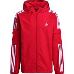 adidas Adicolor Classics 3-Stripes Full-Zip Windbreaker - Scarlet
