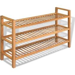 vidaXL Solid Oak Brown Shoe Rack 100x60cm