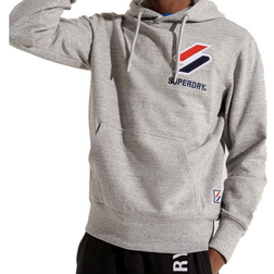 Superdry Sportstyle Applique Hoodie - Grey Slub Grindle