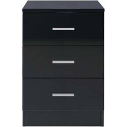 vidaXL Cabinets Black Bedside Table 35x38cm 2pcs