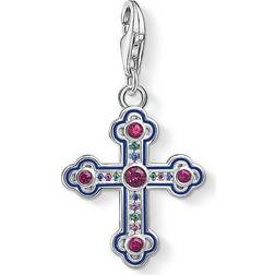 Thomas Sabo Victorian Cross Charm - Silver/Multicolour