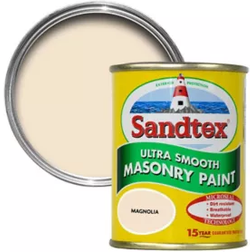 Sandtex Magnolia Masonry Concrete Paint White 1.5L