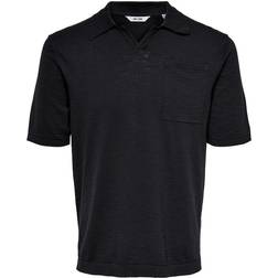 Only & Sons Solid Colored Polo Shirt - Blue/Dark Navy