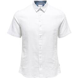 Only & Sons Caiden SS Linen Shirt White