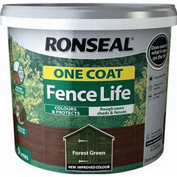 Ronseal One Coat Fence Life Wood Paint Forest Green 9L