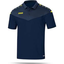 JAKO Champ 2.0 Polo Shirt Women - Seablue/Darkblue/Neon Yellow