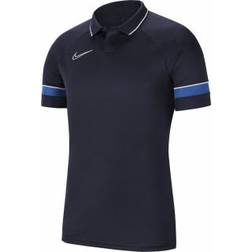 NIKE Academy 21 Polo Shirt Men - Obsidian/White/Royal Blue/White