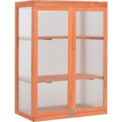 vidaXL Greenhouse 75x47x10cm Legno Policarbonato