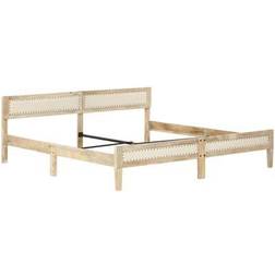 vidaXL Solid 73cm Sengeramme 200x200cm