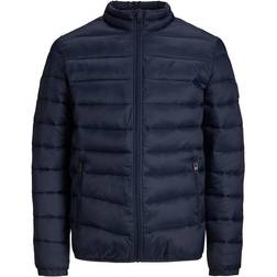 Jack & Jones Zip Through Puffer Jacket - Blue/Navy Blazer