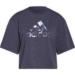 adidas Women's Sportswear You for You Cropped Logo T-shirt - Legend Ink