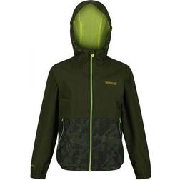 Regatta Boy's Haskel Polyester Waterproof Hydrafort Jacket - Racing Green/Camo