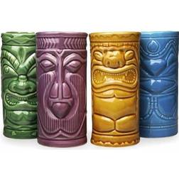 MikaMax 4x Tasses en Céramique - Tiki Mug 4pcs