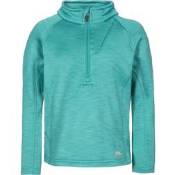 Trespass Celina Kid's Half Zip Fleece - Green Ocean Marl