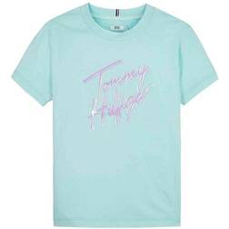 Tommy Hilfiger Organic Cotton Signature Logo T-shirt - Frost Blue (KG0KG05870)