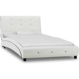 vidaXL Bed with Memory Foam Mattress 69.5cm Sängram 90x200cm