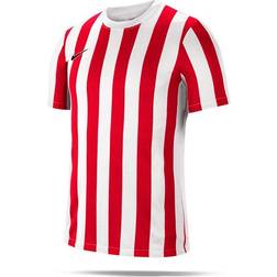 Nike Striped Division IV Jersey Kids - White/University Red/Black