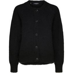 Selected Wool Blend Cardigan - Black