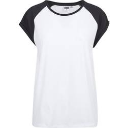 Urban Classics Contrast Raglan Tee - White/Black