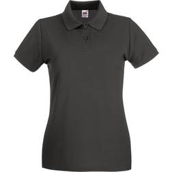 Fruit of the Loom Dames-Fit Premium Poloshirt Met Korte Mouwen - Grijs