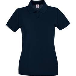 Fruit of the Loom Dames-Fit Premium Poloshirt Met Korte Mouwen - Donker Marine/Blauw