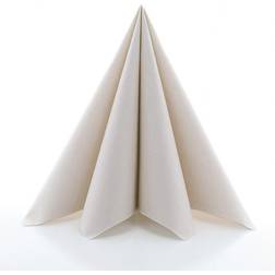 Paper Napkins Textile Sand 40x40cm 12-pack