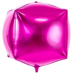 PartyDeco Foil Ballons Cubic Dark Pink